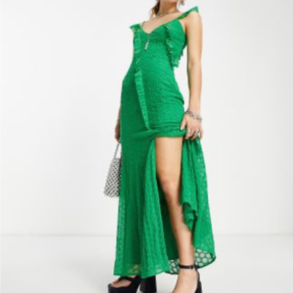 ASOS Vibrant Green High Low Dress
